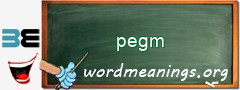 WordMeaning blackboard for pegm